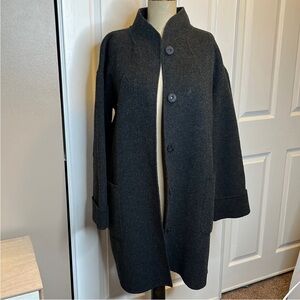 Eileen Fisher Grey Wool Coat